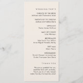 Programme de mariage simple (Dos)