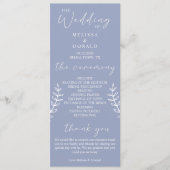 Programme de mariage simple avec fleurs de pervenc (Devant)