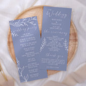 Programme de mariage simple avec fleurs de pervenc