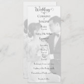Programme De Mariage Simple Avec Photo (Devant / Derrière)