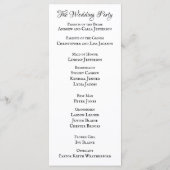 Programme de mariage simple élégant  (Dos)