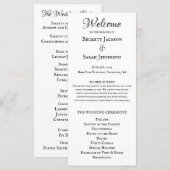 Programme de mariage simple élégant  (Devant / Derrière)