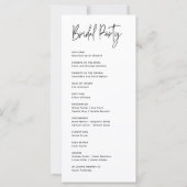 Programme de mariage simple élégant moderne minima (Dos)