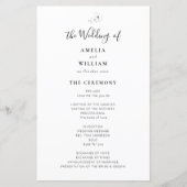 programme de mariage simple et élégant (Devant)