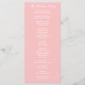 Programme de mariage simple et élégant (Dos)