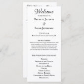 Programme de mariage simple et élégant (Devant / Derrière)