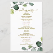 Programme de mariage simple Eucalyptus (Dos)