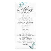 Programme de mariage simple Eucalyptus vert (Dos)