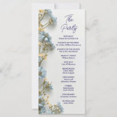 Programme de mariage simple floral moderne (Dos)