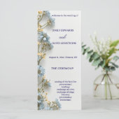 Programme de mariage simple floral moderne (Debout devant)