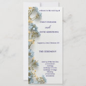Programme de mariage simple floral moderne (Devant)