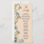Programme de mariage simple floral moderne (Dos)