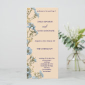 Programme de mariage simple floral moderne (Debout devant)