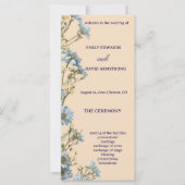 Programme de mariage simple floral moderne (Devant)