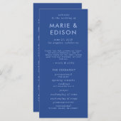 Programme de mariage simple minimaliste moderne (Devant / Derrière)