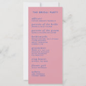 Programme de mariage simple minimaliste moderne (Dos)