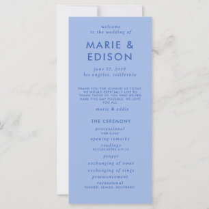 Programme de mariage simple minimaliste moderne