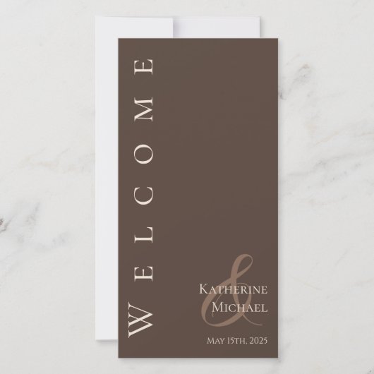 Programme de mariage simple moderne - Pays Brown (Devant)