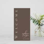 Programme de mariage simple moderne - Pays Brown (Debout devant)