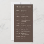 Programme de mariage simple moderne - Pays Brown (Dos)