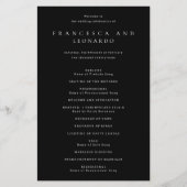 Programme de mariage simple noir classique (Devant)
