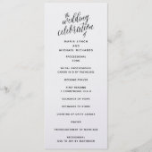 Programme de mariage simple noir et blanc  (Devant)