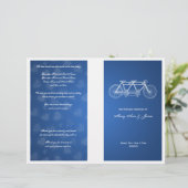 Programme de mariage simple Tandem Vélo Bleu (Debout devant)