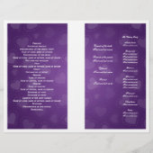 Programme De Mariage Simple Vélo Tandem Purple (Dos)