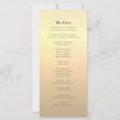 Programme de mariage simple vert émeraude (Dos)