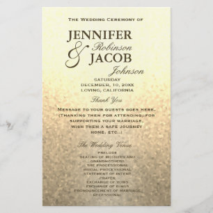 Programme de mariage   Soft Gold Parties scintilla