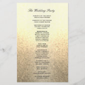 Programme de mariage | Soft Gold Parties scintilla (Dos)