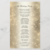 Programme de mariage | Soft Gold Parties scintilla (Dos)