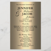 Programme de mariage | Soft Shiny Gold Look (Devant)