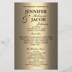 Programme de mariage   Soft Shiny Gold Look