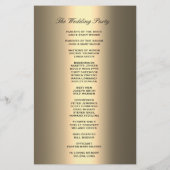 Programme de mariage | Soft Shiny Gold Look (Dos)