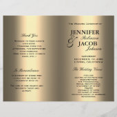 Programme de mariage | Soft Shiny Gold Look (Devant)