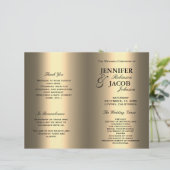 Programme de mariage | Soft Shiny Gold Look (Debout devant)