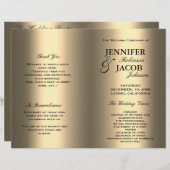 Programme de mariage | Soft Shiny Gold Look (Devant / Derrière)