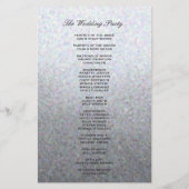 Programme de mariage | Soft Silver Parties scintil (Dos)