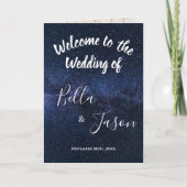 Programme de mariage SOUS LES ÉTOILES Mariage thém (Devant)