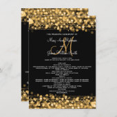 Programme de mariage Sparkles Gold (Devant / Derrière)