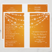 Programme de mariage Sparkling Chaîne Orange (Devant / Derrière)