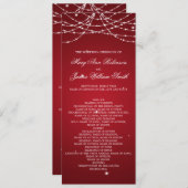 Programme de mariage Sparkling Chaîne rouge (Devant / Derrière)
