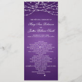 Programme de mariage Sparkling String violet (Devant)