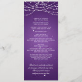 Programme de mariage Sparkling String violet (Dos)