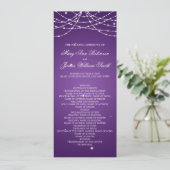 Programme de mariage Sparkling String violet (Debout devant)