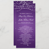 Programme de mariage Sparkling String violet (Devant / Derrière)