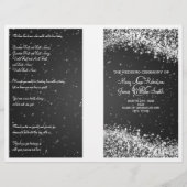 Programme de mariage Sparkling Wave Black (Devant)
