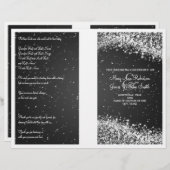 Programme de mariage Sparkling Wave Black (Devant / Derrière)