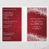 Programme de mariage Sparkling Wave Red (Devant)